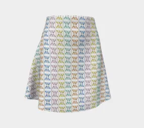 Linear Kaleidoscope FlareSkirt