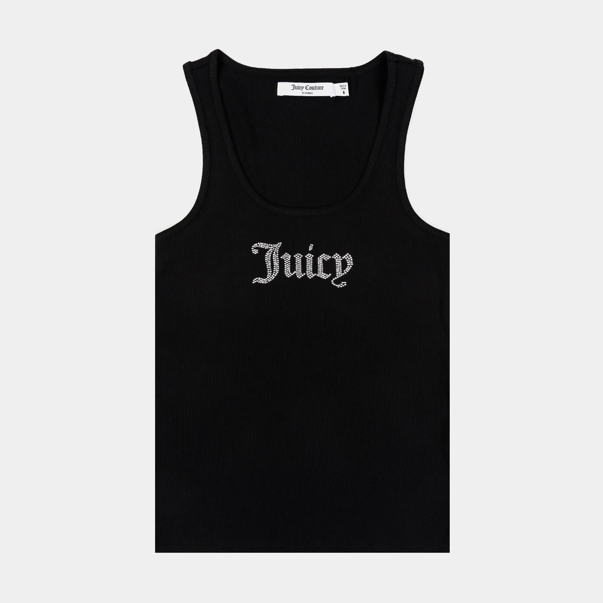 Long Bling Top Womens Tank Top (Black)