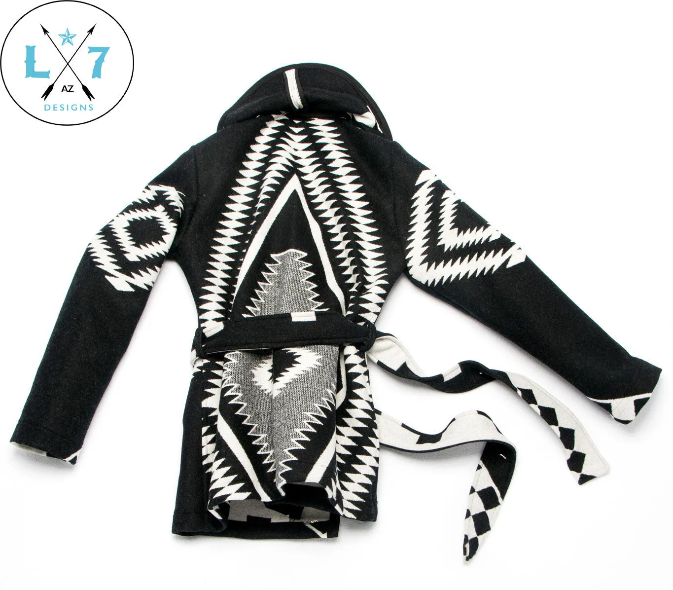 Los Ojos Wool Wrap Coat