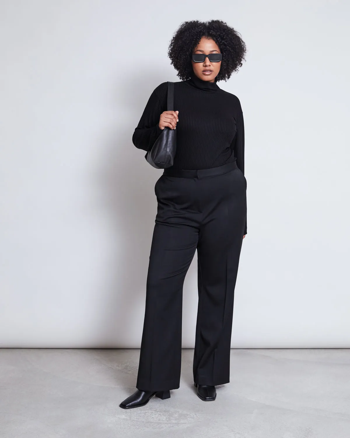 LYOCELL RIB TURTLENECK MIO BLACK