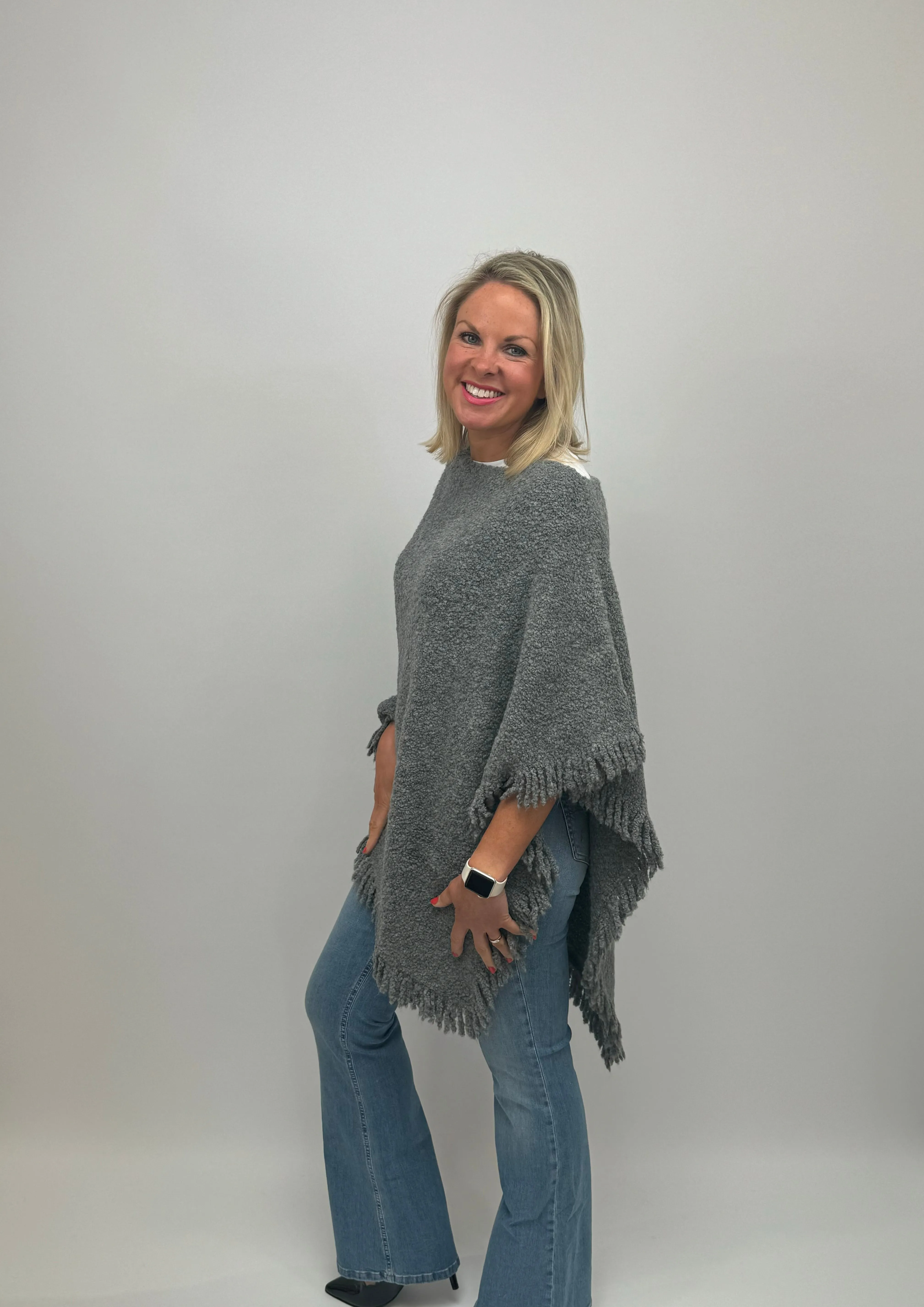 MARELLA Grey Poncho
