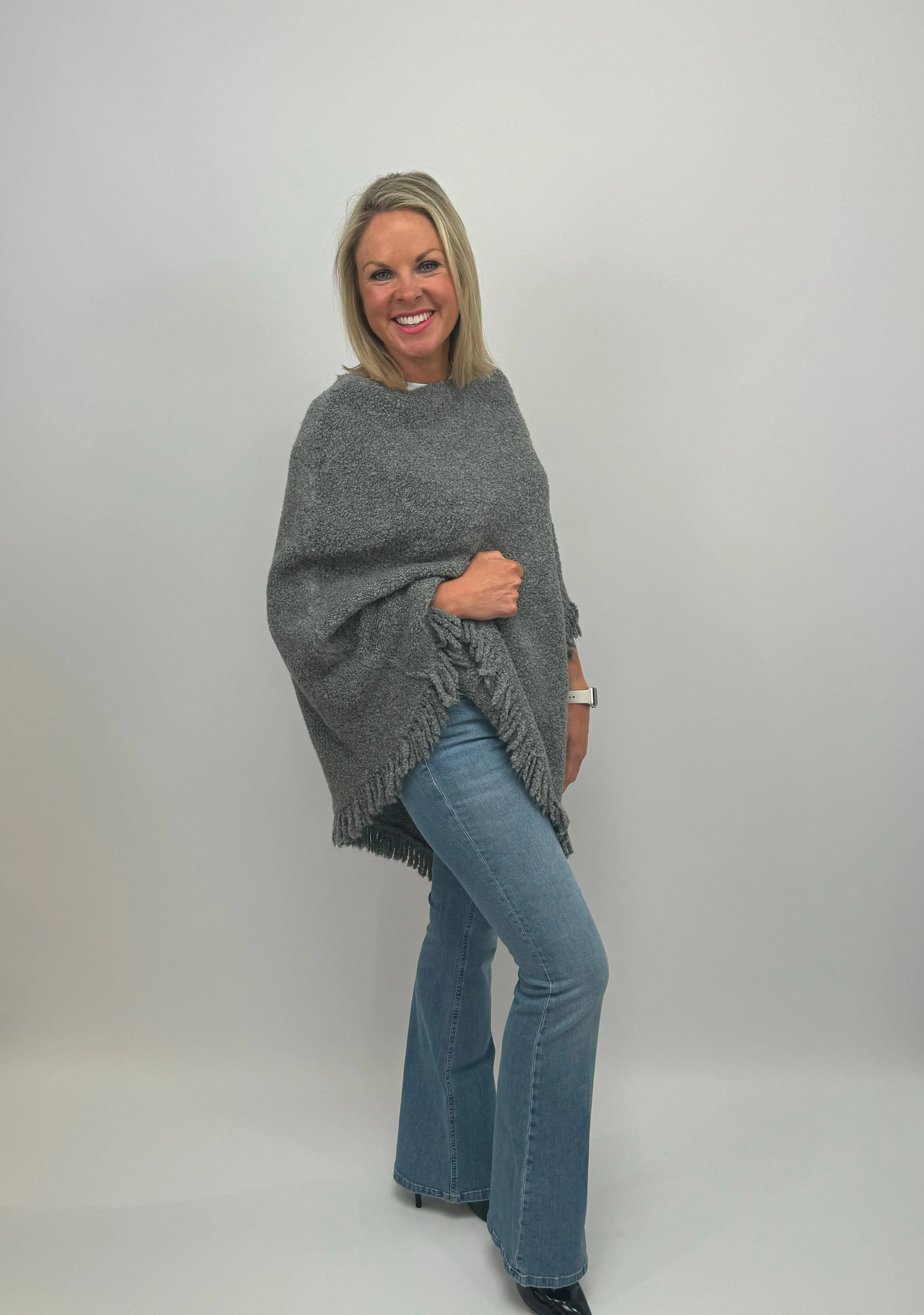 MARELLA Grey Poncho