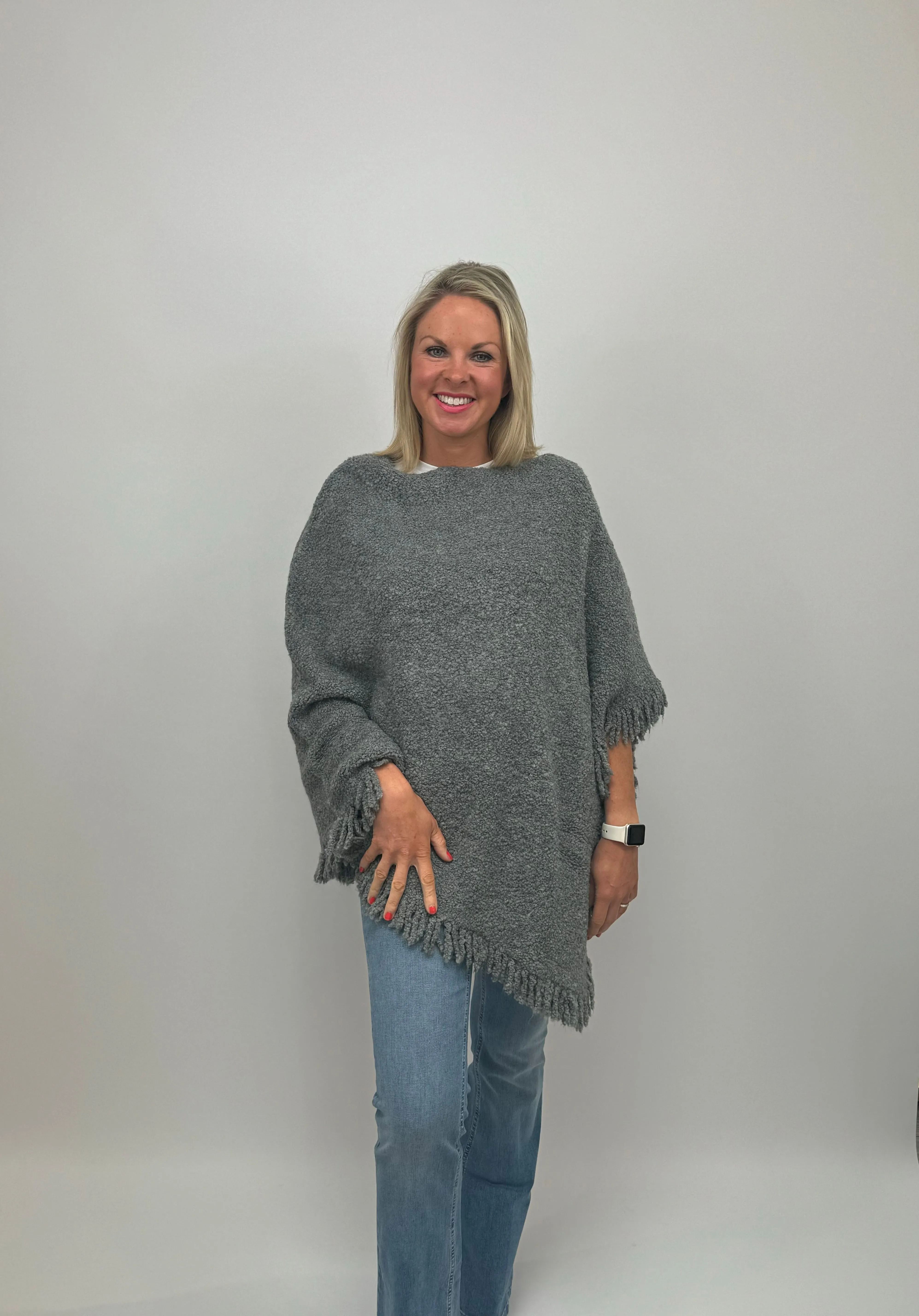 MARELLA Grey Poncho