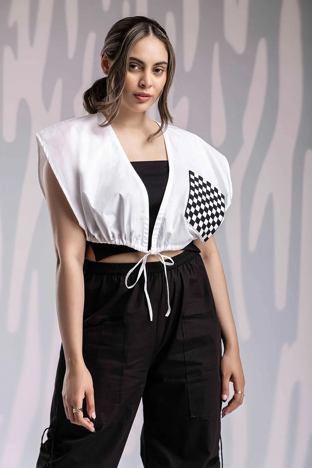 Matted Mini Crop Jacket Set