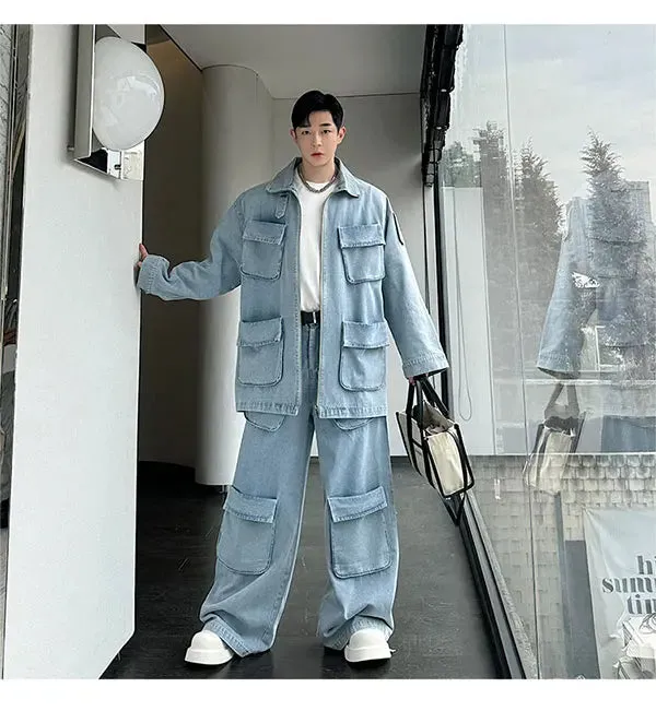Men's Renjiro Denim Cargo Pocket 2-Piece Set