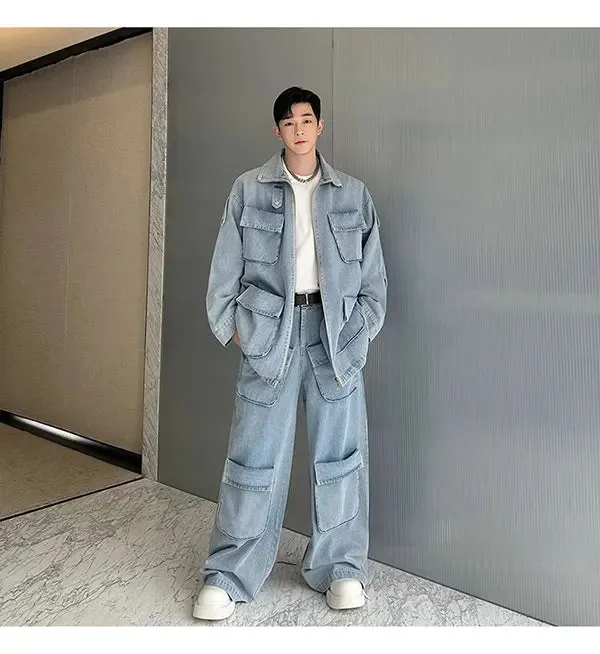Men's Renjiro Denim Cargo Pocket 2-Piece Set