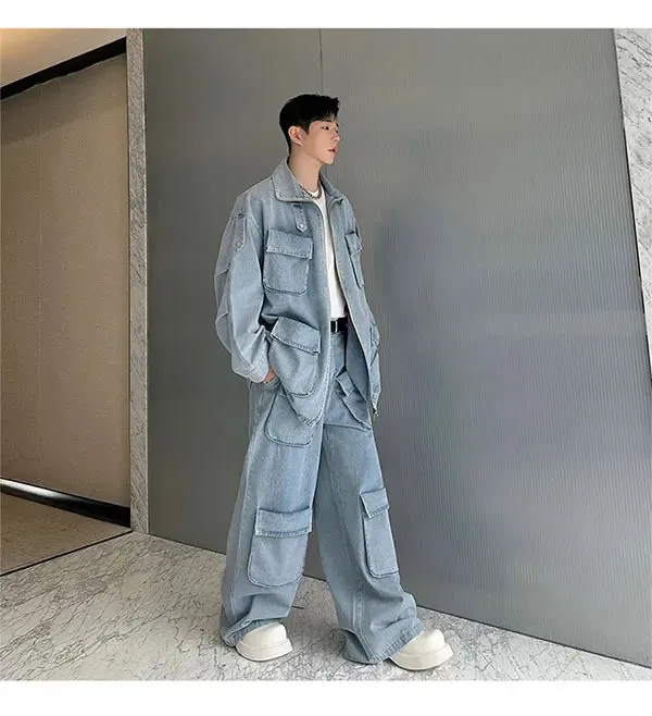 Men's Renjiro Denim Cargo Pocket 2-Piece Set