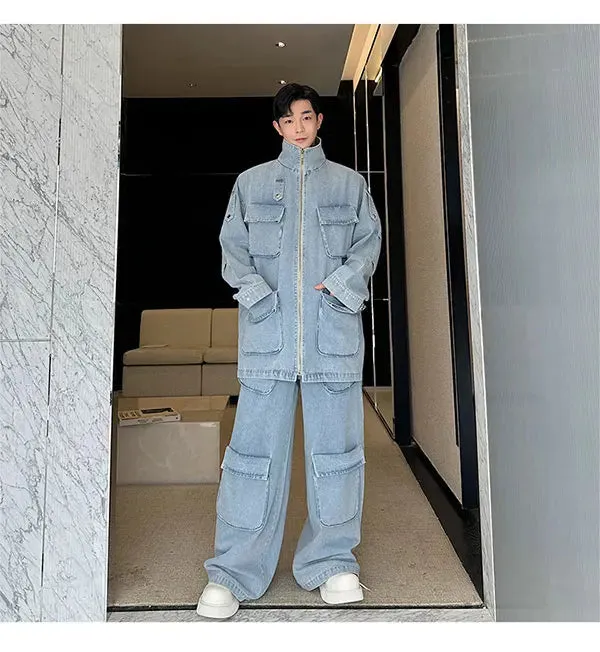 Men's Renjiro Denim Cargo Pocket 2-Piece Set