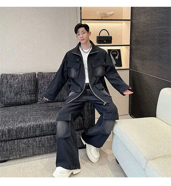 Men's Renjiro Denim Cargo Pocket 2-Piece Set