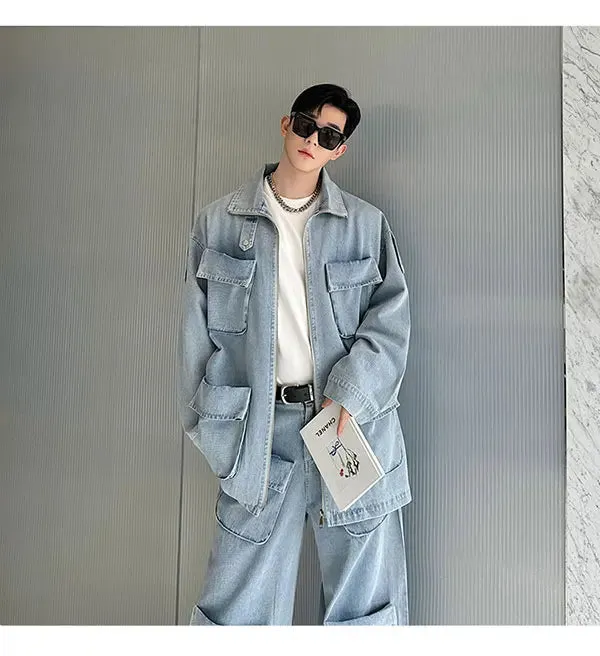 Men's Renjiro Denim Cargo Pocket 2-Piece Set