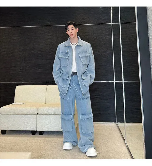 Men's Renjiro Denim Cargo Pocket 2-Piece Set