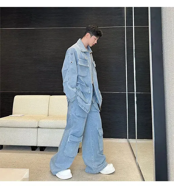 Men's Renjiro Denim Cargo Pocket 2-Piece Set