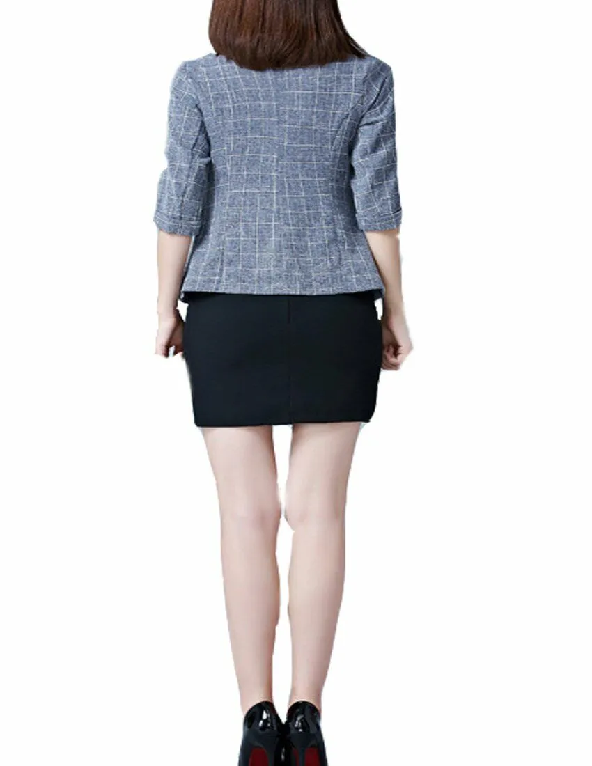 MFrannie Women's summer leisure blazer 3/4 sleeved work office blazer