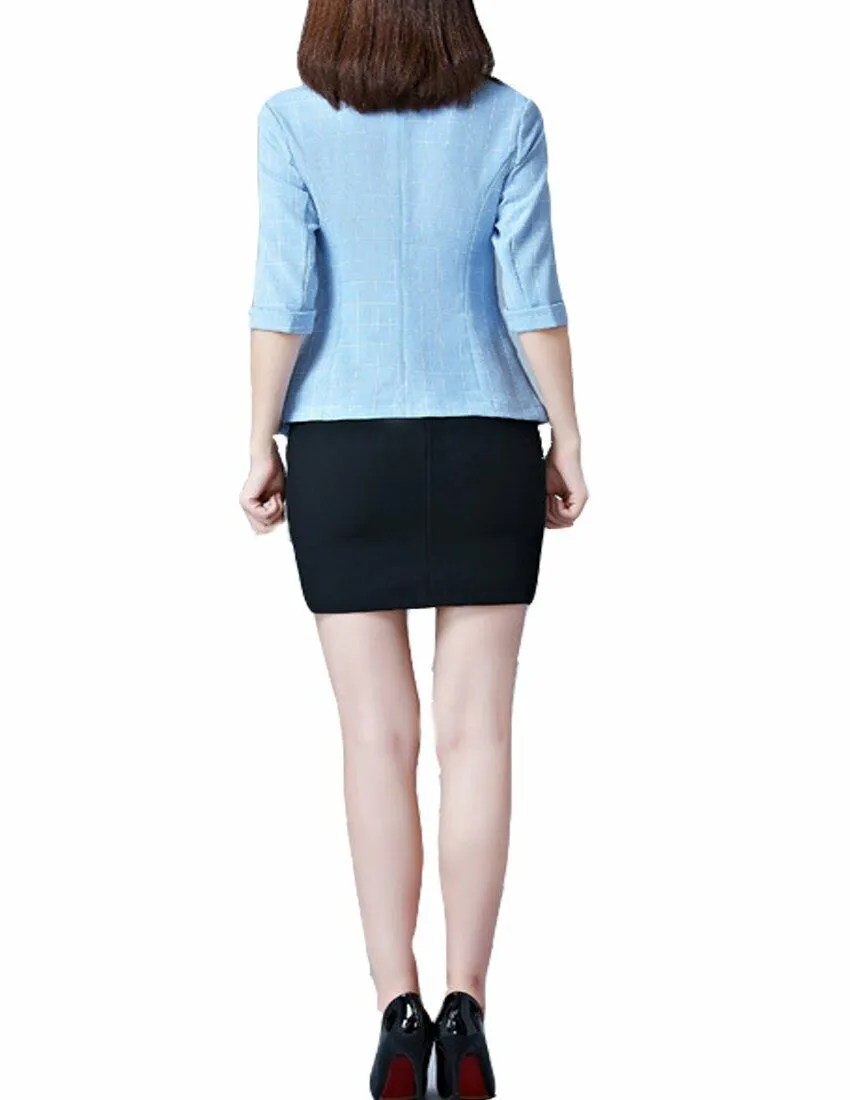 MFrannie Women's summer leisure blazer 3/4 sleeved work office blazer