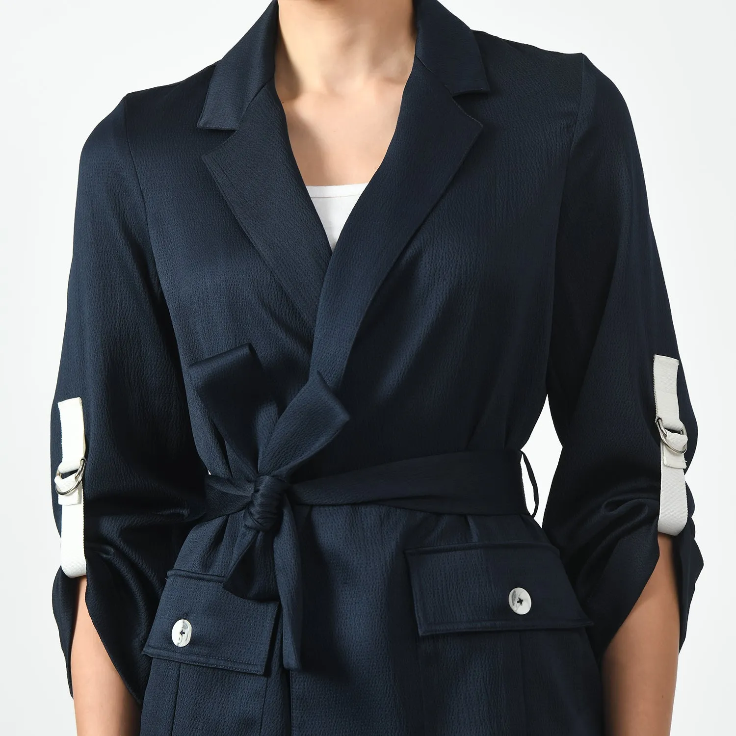 Navy Blue Jacket With Pocket