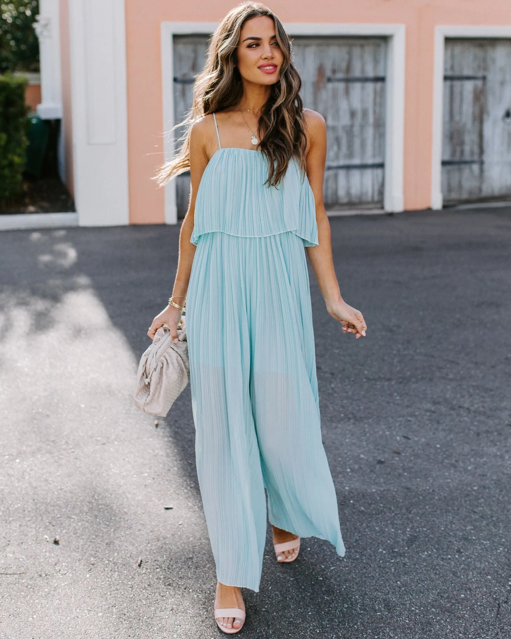 Nikita Plisse Jumpsuit - Sage