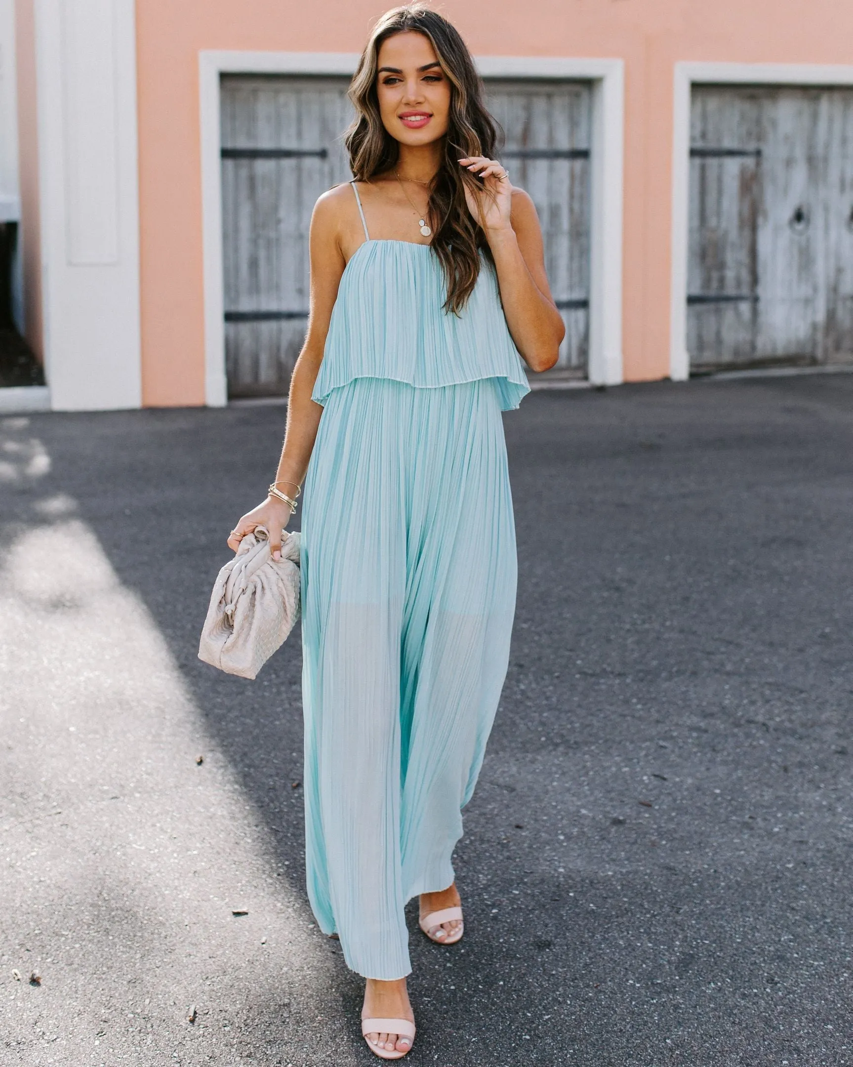 Nikita Plisse Jumpsuit - Sage