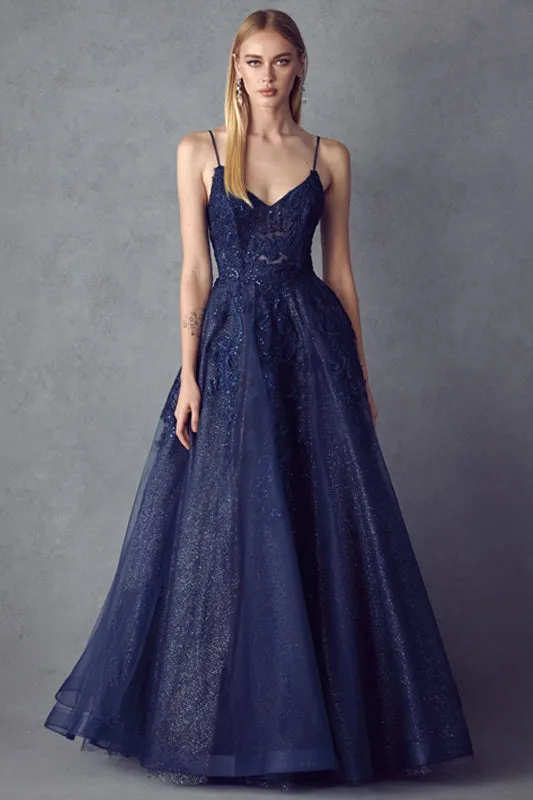 Open back ball gown