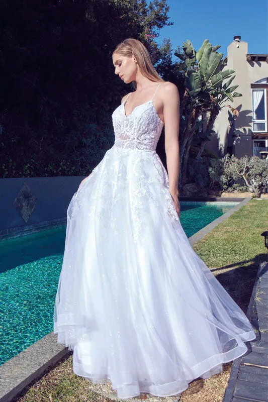 Open back ball gown