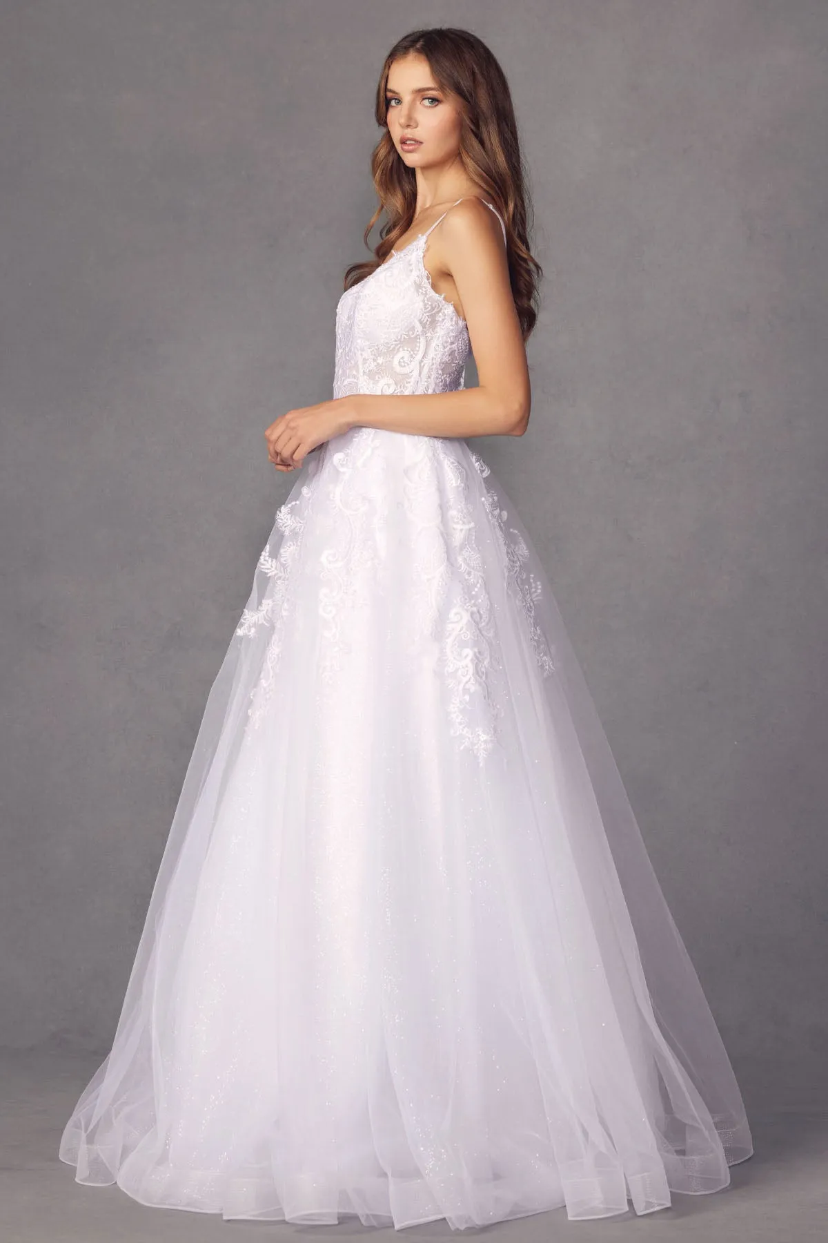Open back ball gown
