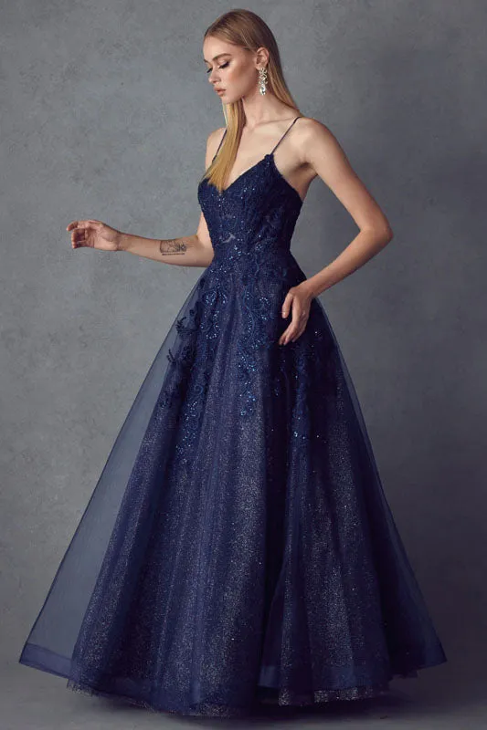 Open back ball gown