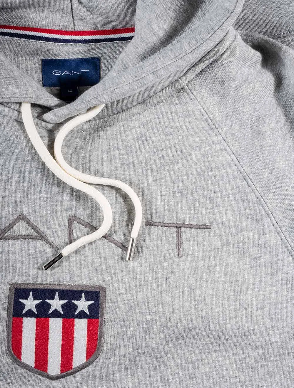 Original Shield Sweat Hoodie Grey Melange