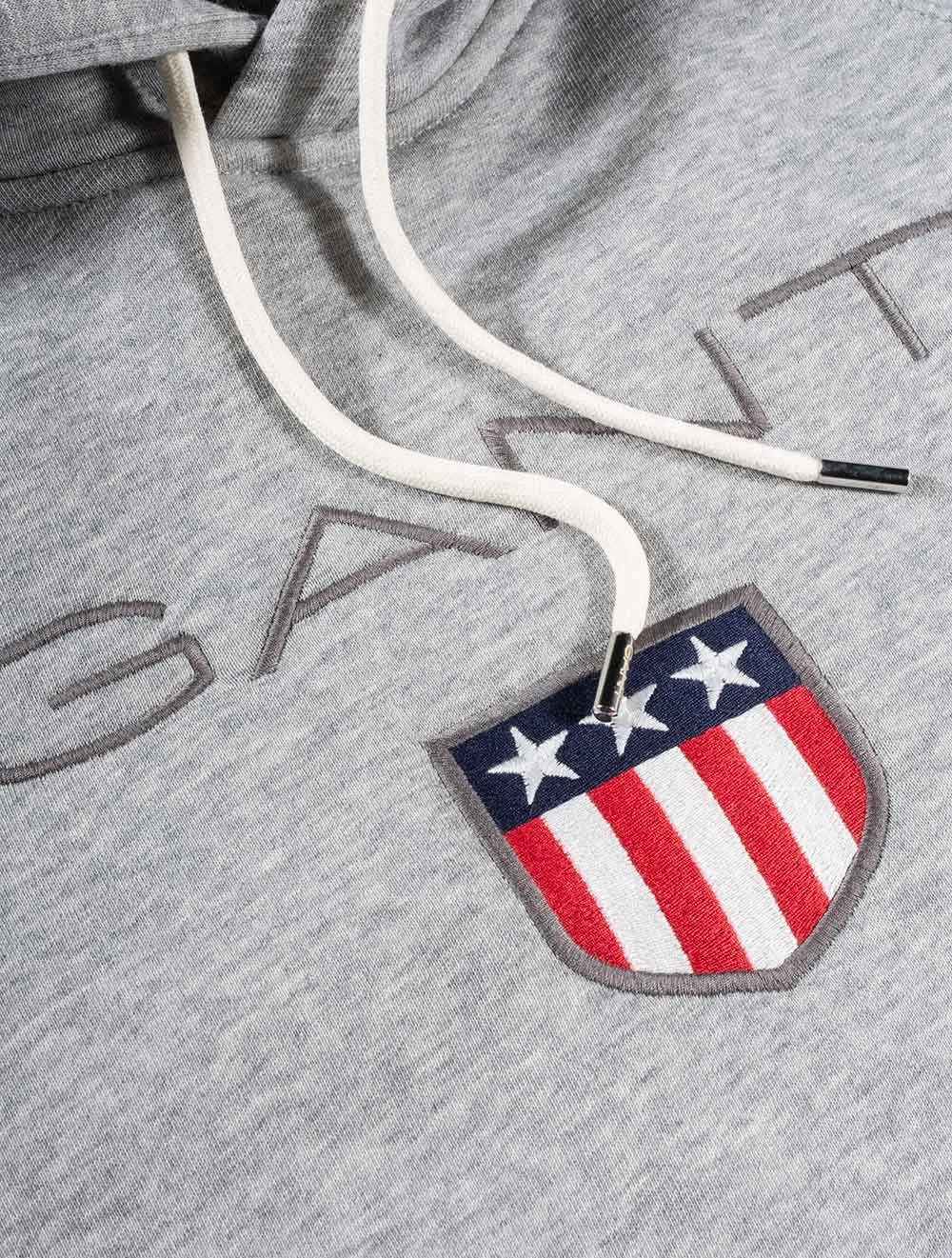 Original Shield Sweat Hoodie Grey Melange