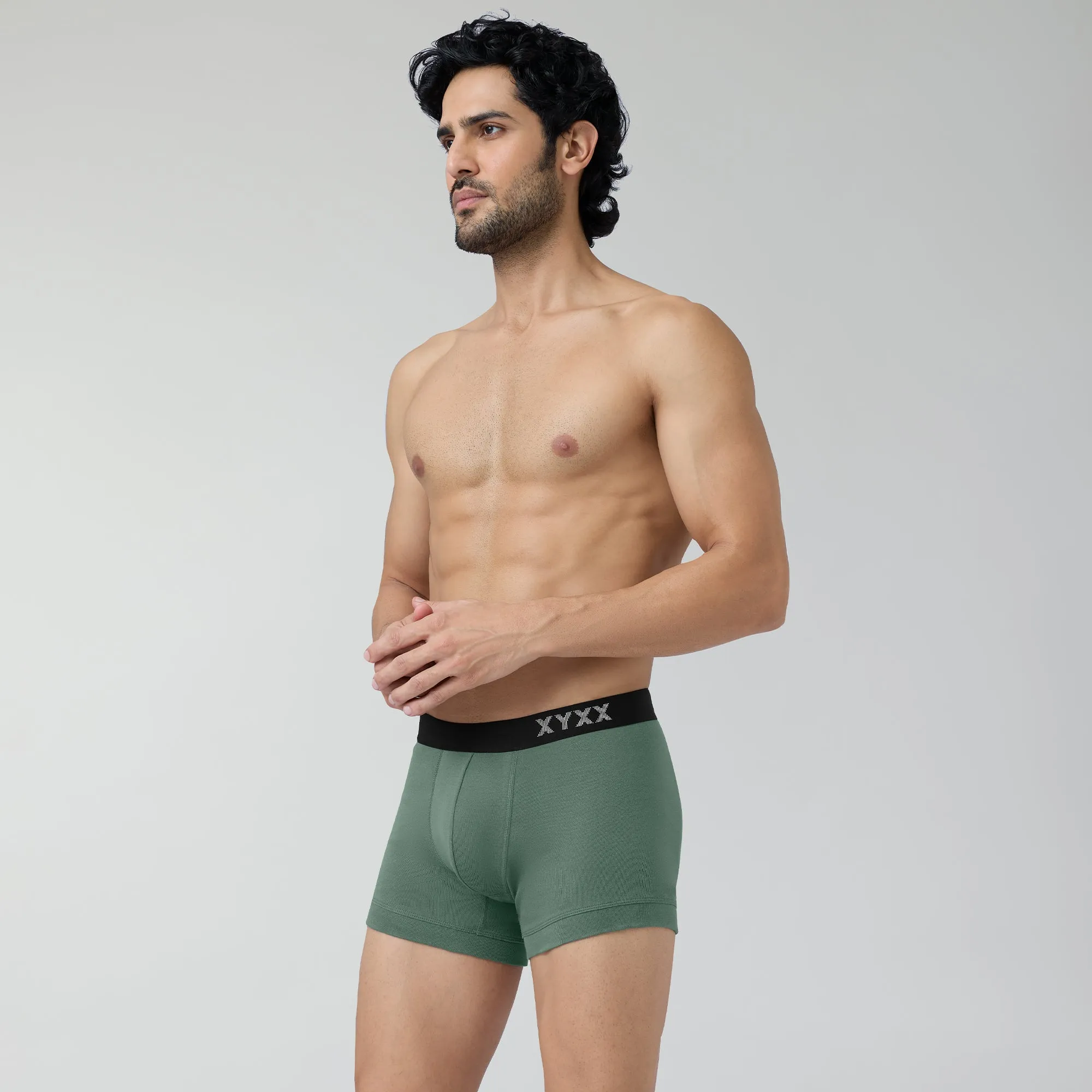 Pace Cotton Rib Trunks Olive Green