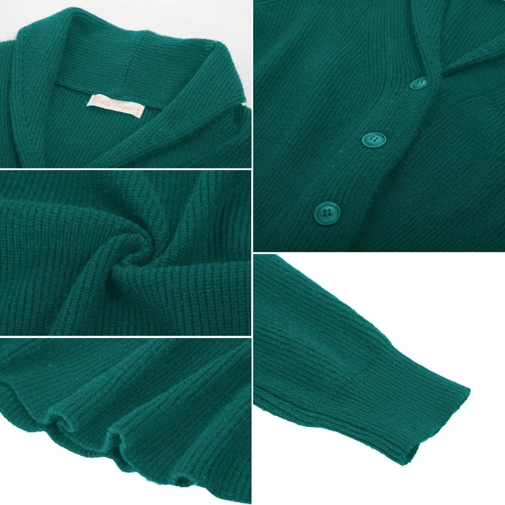 Peplum Hem Button-Up Cardigan