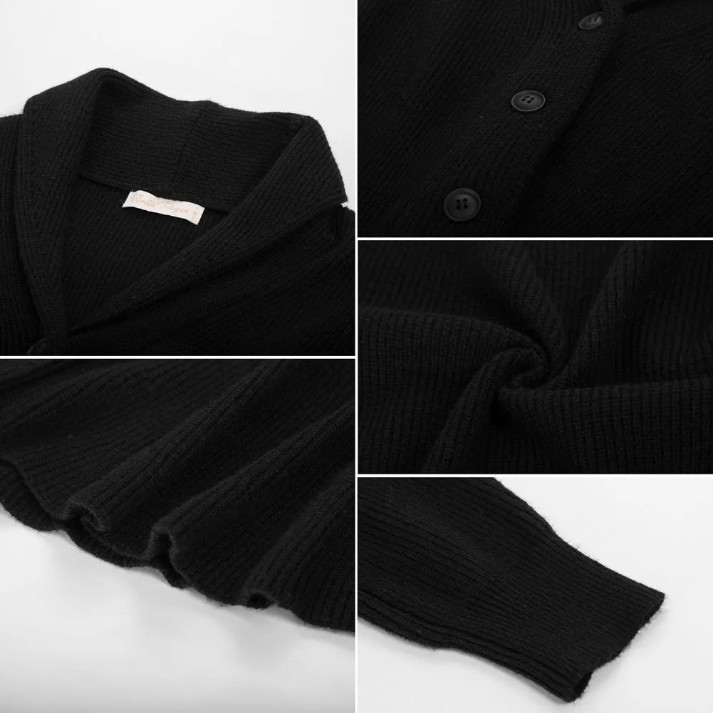 Peplum Hem Button-Up Cardigan