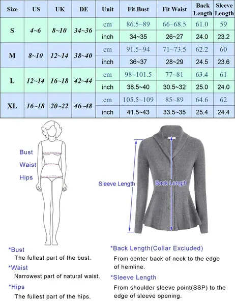 Peplum Hem Button-Up Cardigan