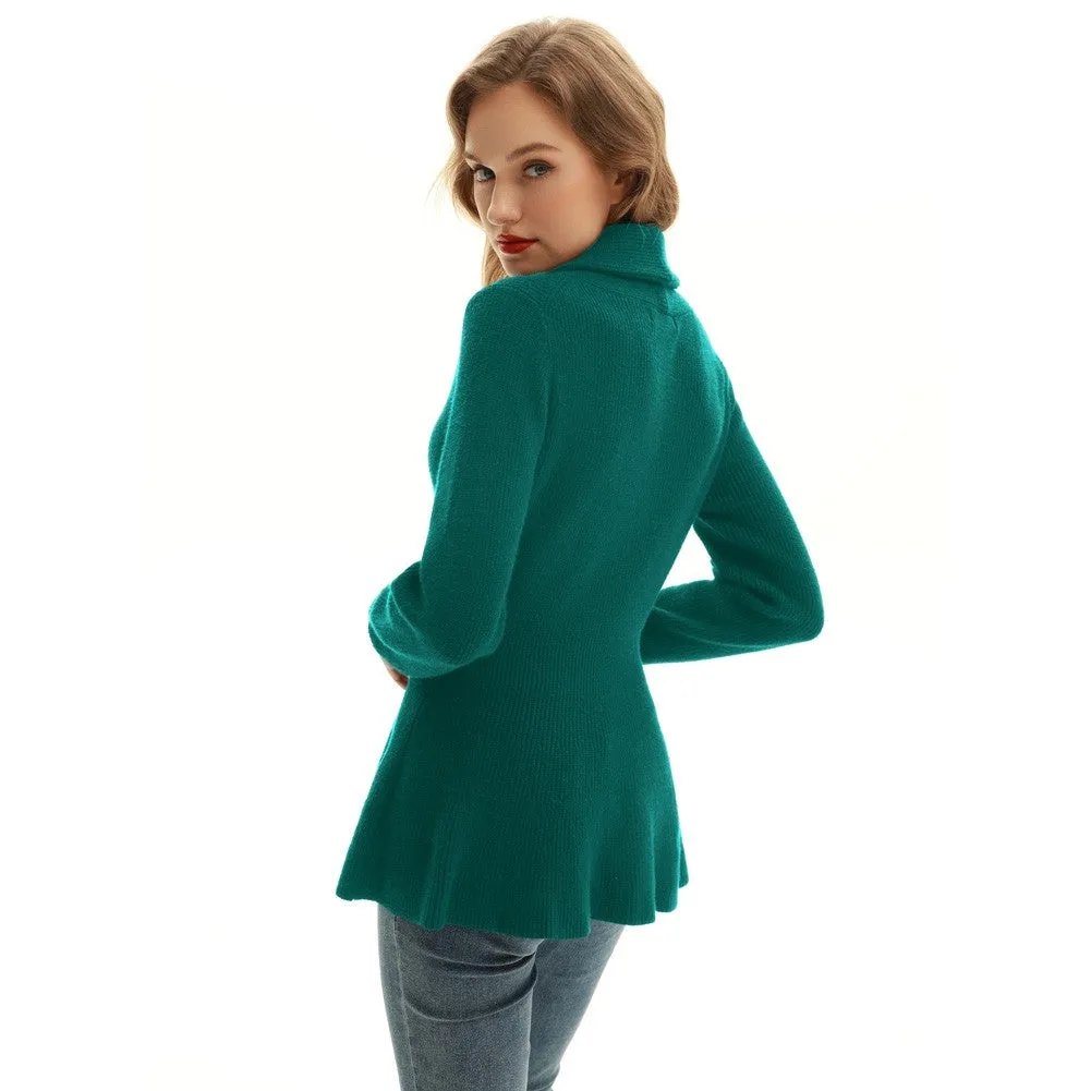 Peplum Hem Button-Up Cardigan