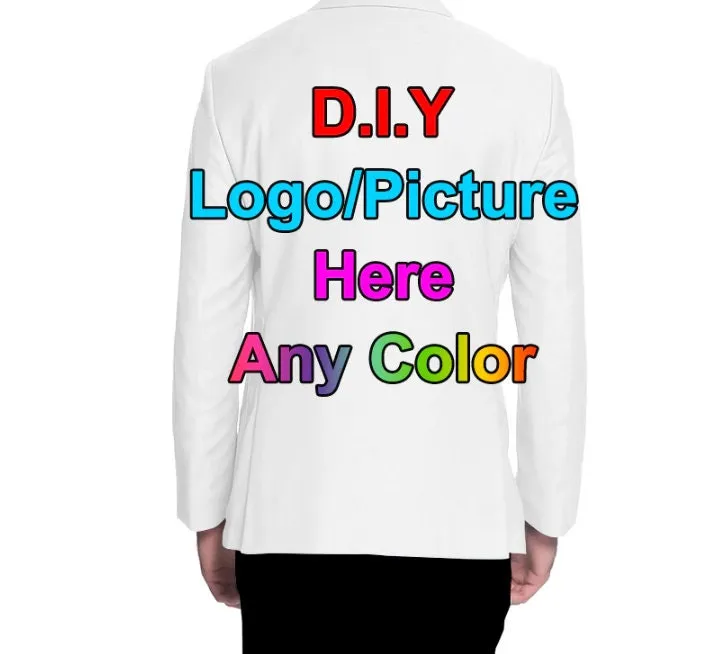 Personalized Suit - Custom Print Suit Jacket - Custom Blazer for Men with Logo Picture Text Background - Made to Order - Gift for Dad Husband Men - Mens Suit - Mens Coat