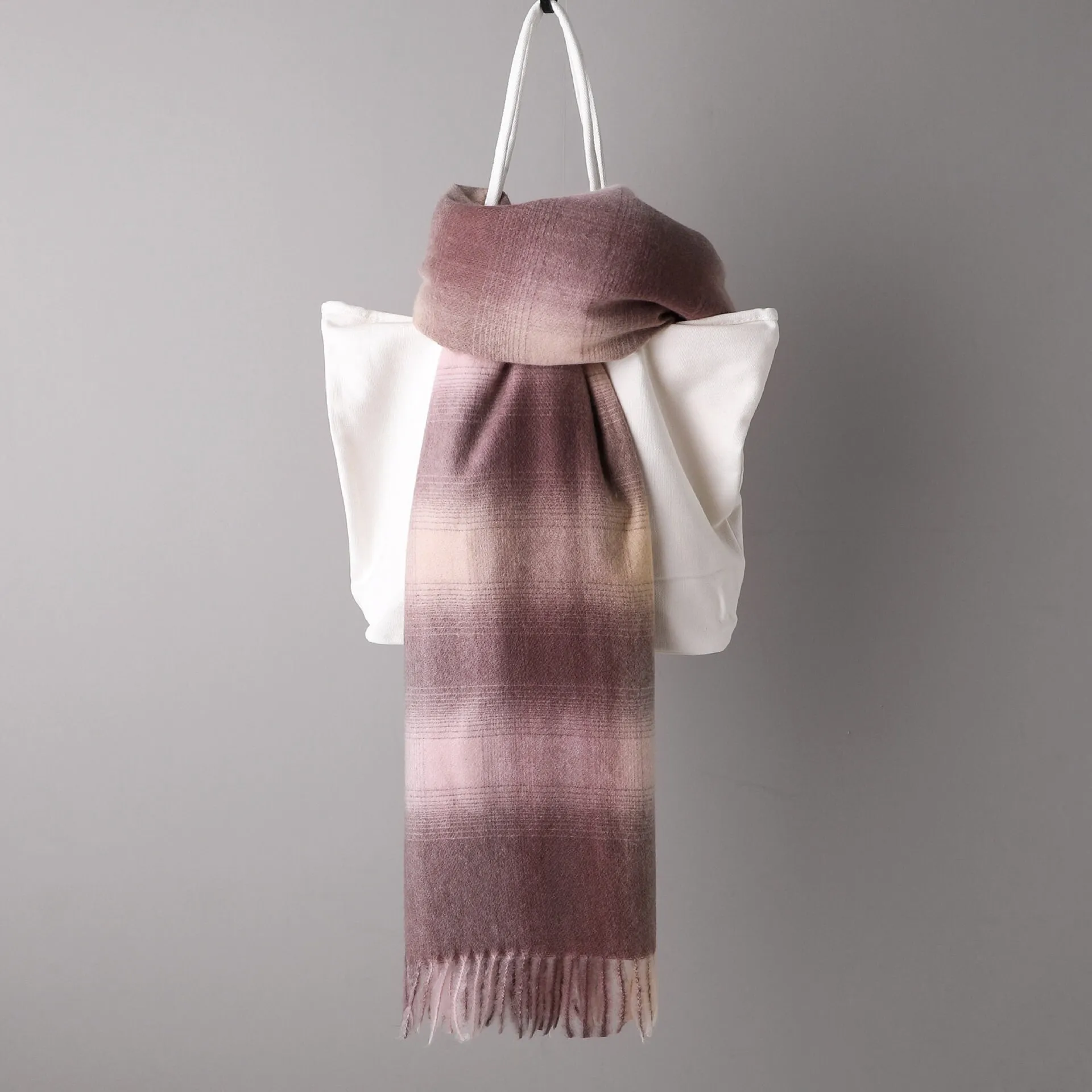Plaid Tassels Warm Long Scarf Women Accessories  Christmas gift Thanksgiving gift