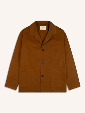 Port Jacket In Tobacco Cotton Twill