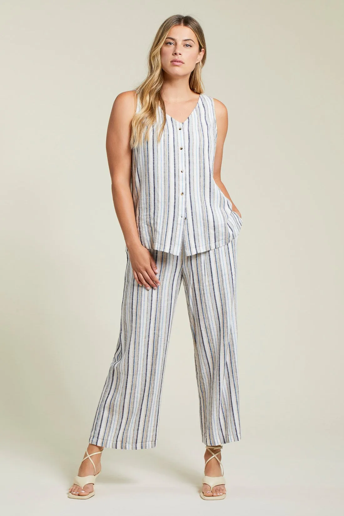 Printed Button Down Cami