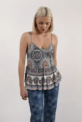 Printed Camisole | Blue Adele