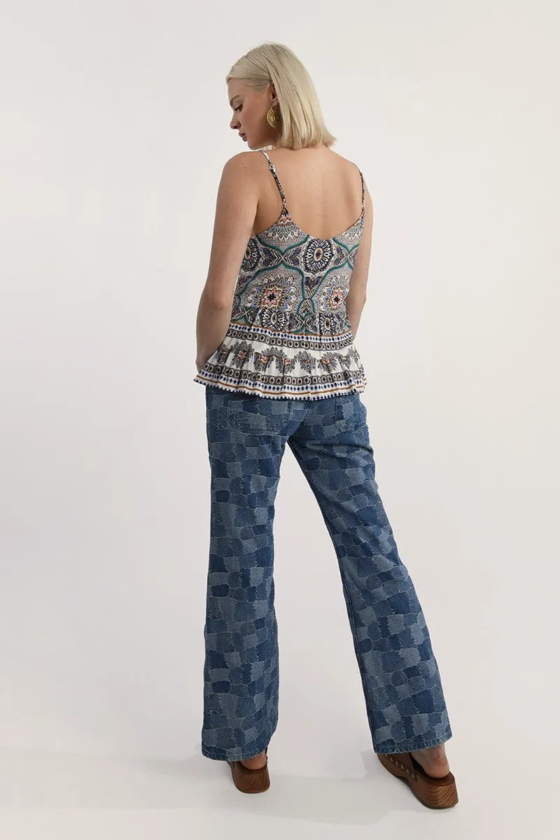 Printed Camisole | Blue Adele