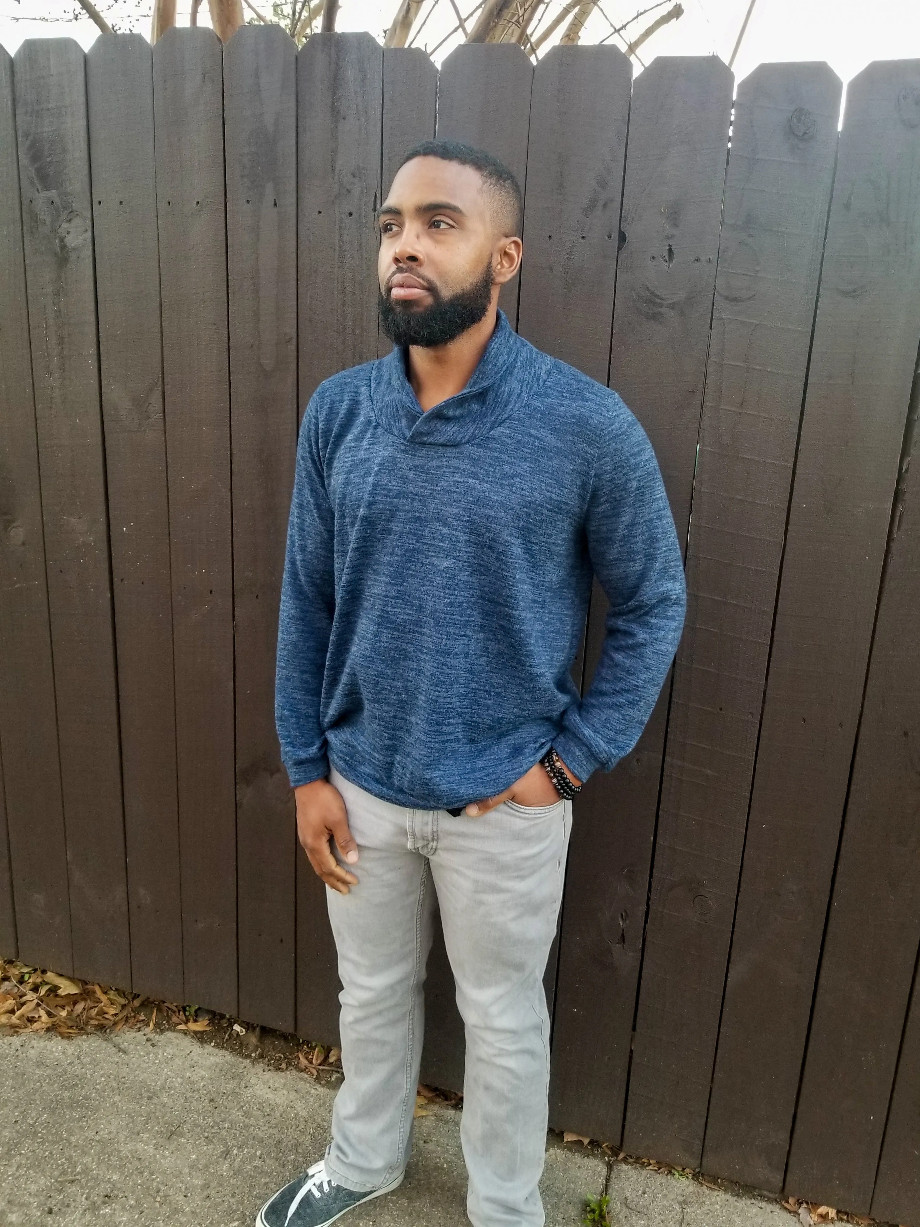Pullover Shawl-Collar Sweater Pattern
