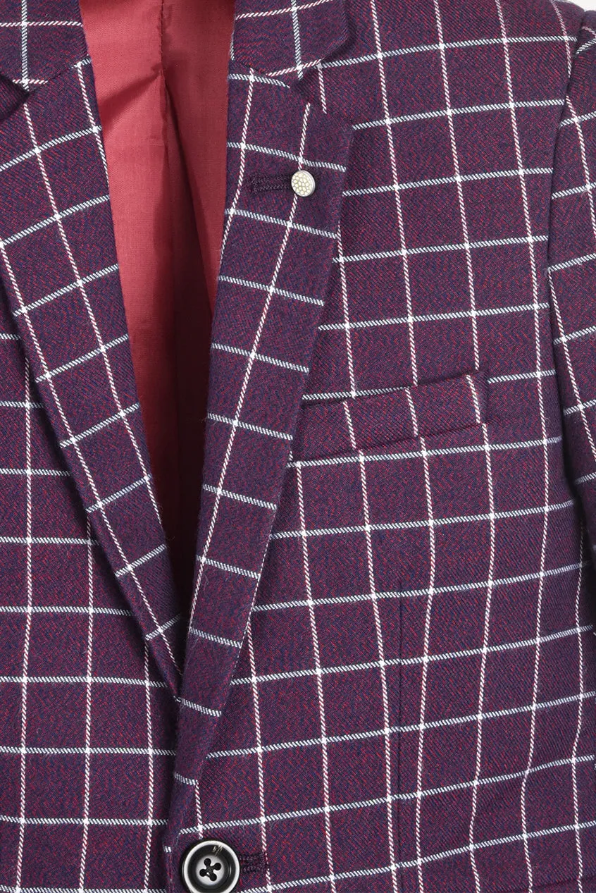 Purple Plaid Prestige Coat
