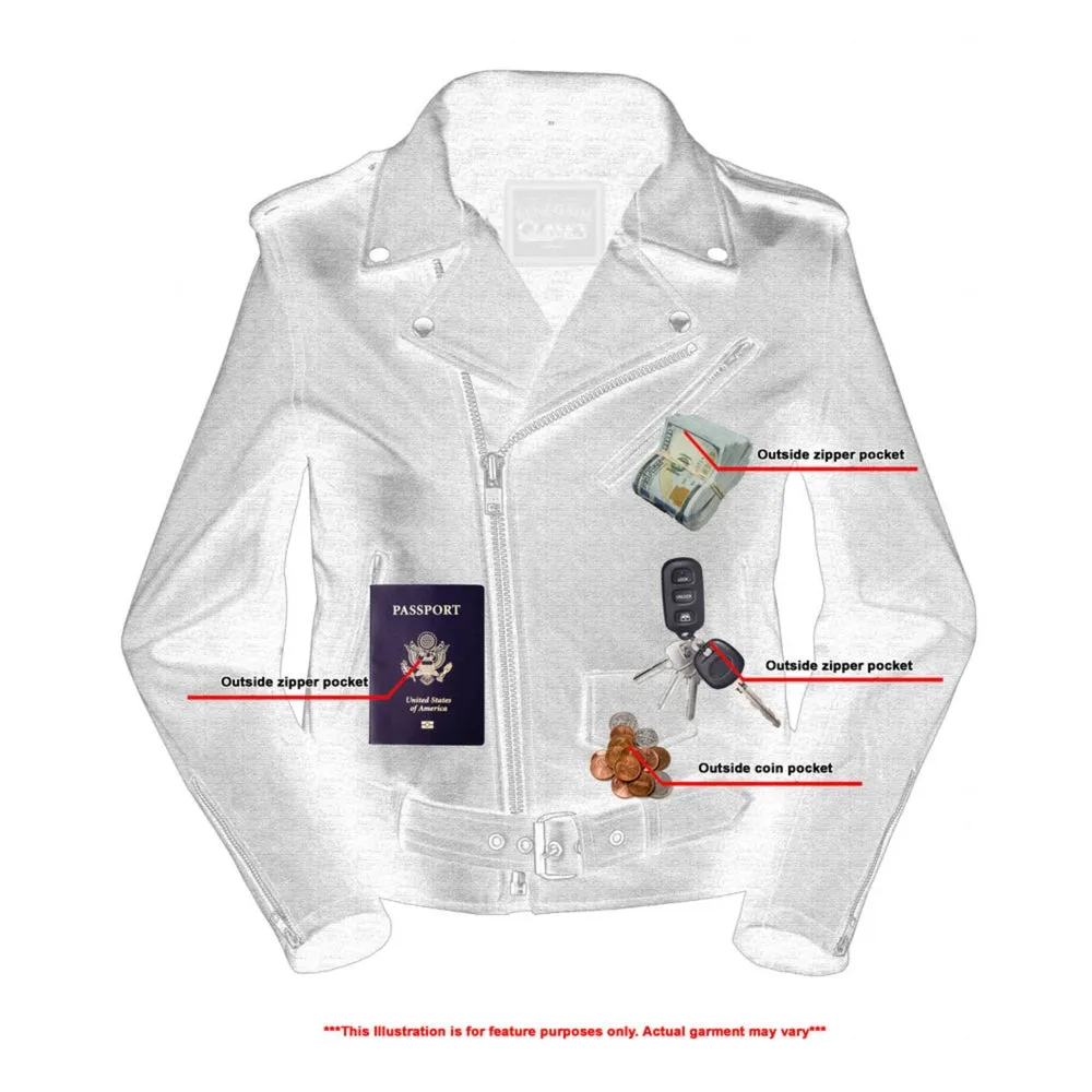 RC850 Women's Classic Lightweight Police Style Motorcycle Club Jacket
