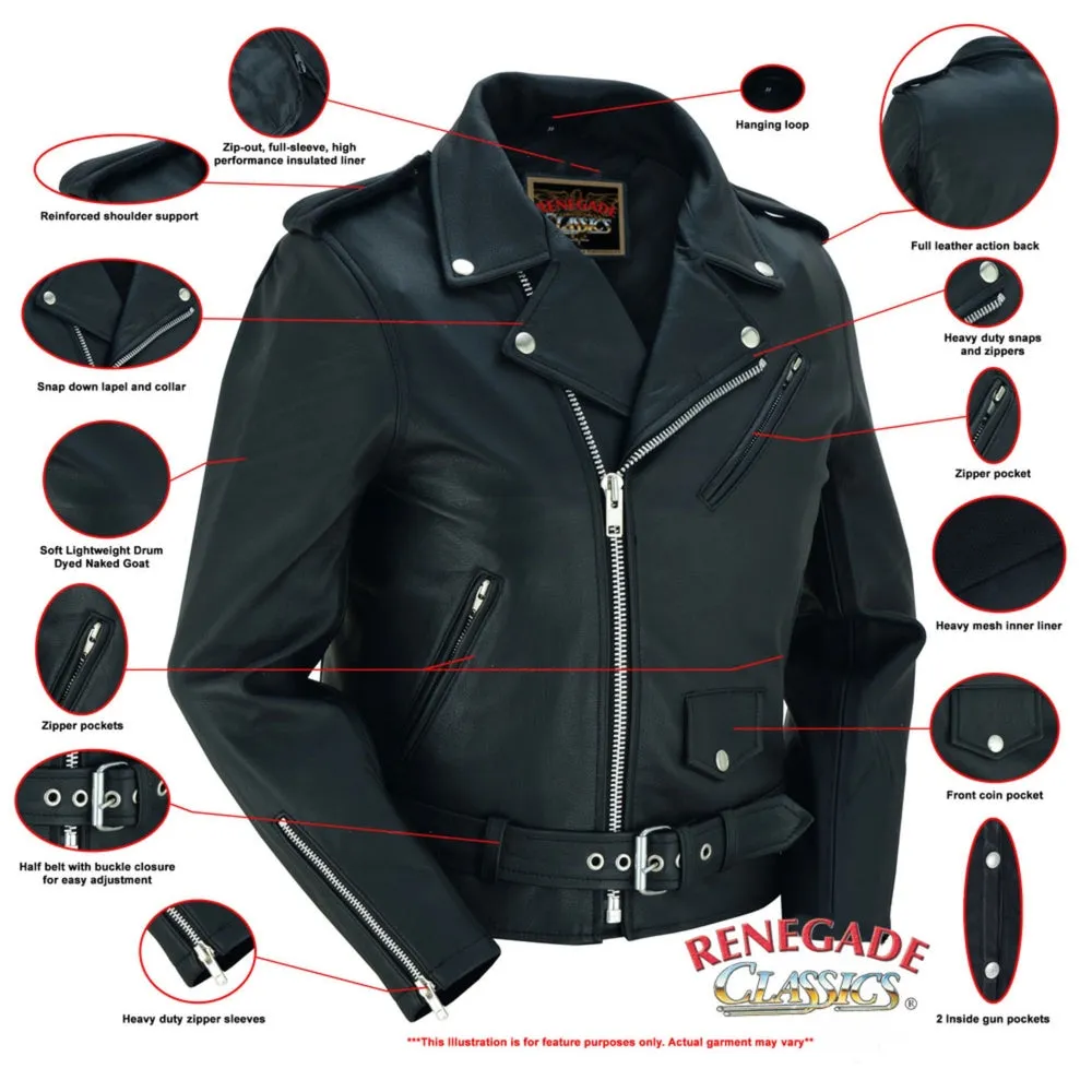 RC850 Women's Classic Lightweight Police Style Motorcycle Club Jacket