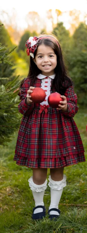 Red Checkered Dress   Headband