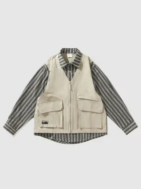 Retro Splicing Two-Piece Jacket