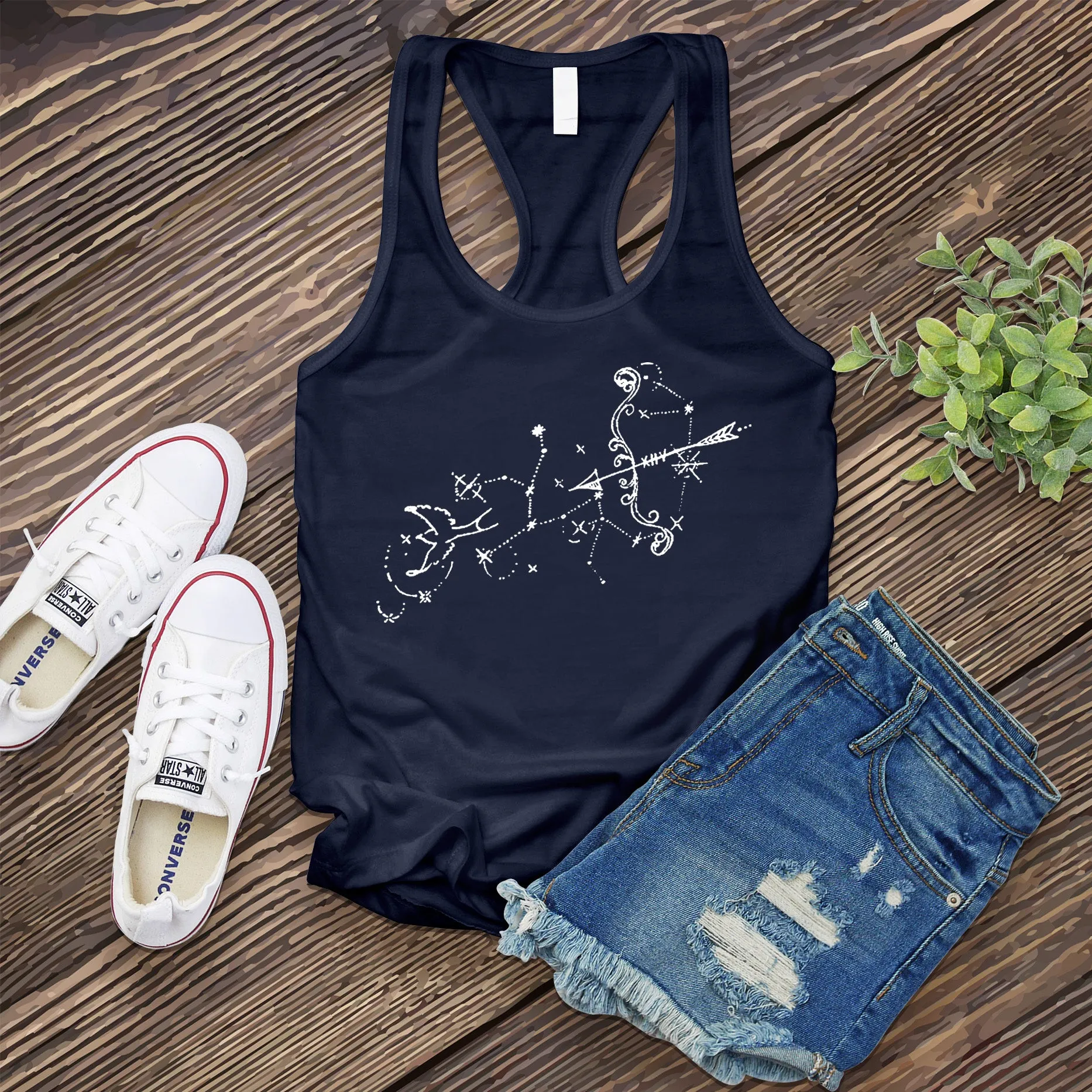 Sagittarius Arrow and Constellation Women's Tank Top