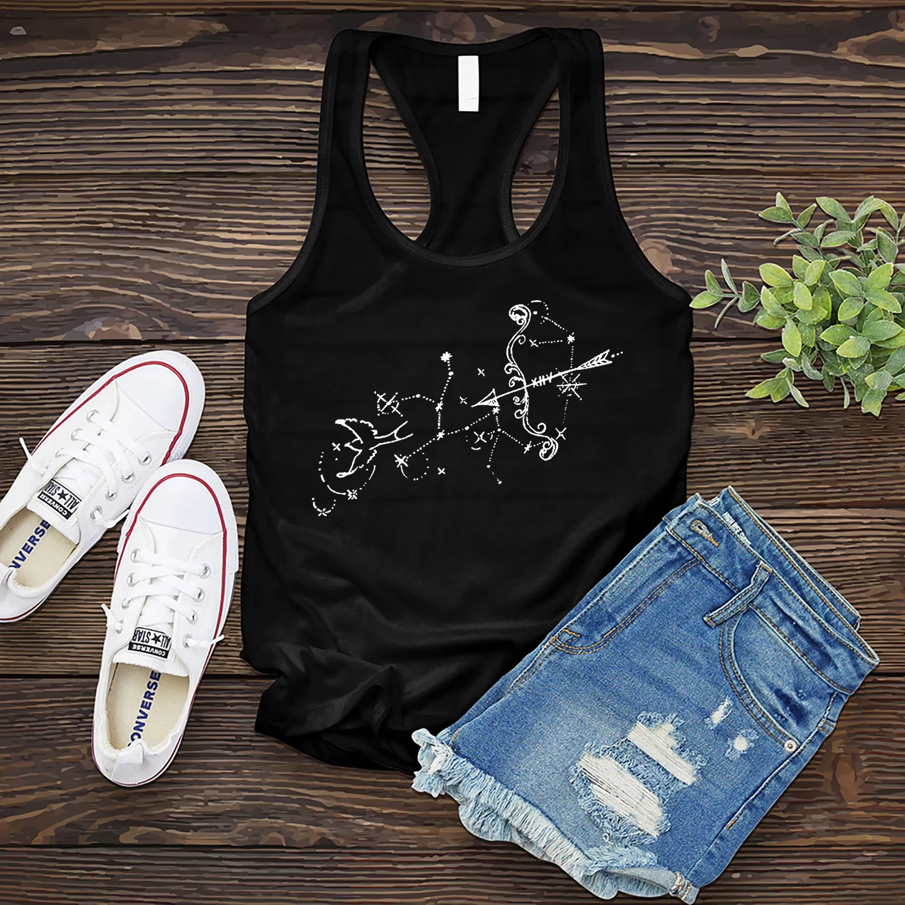 Sagittarius Arrow and Constellation Women's Tank Top