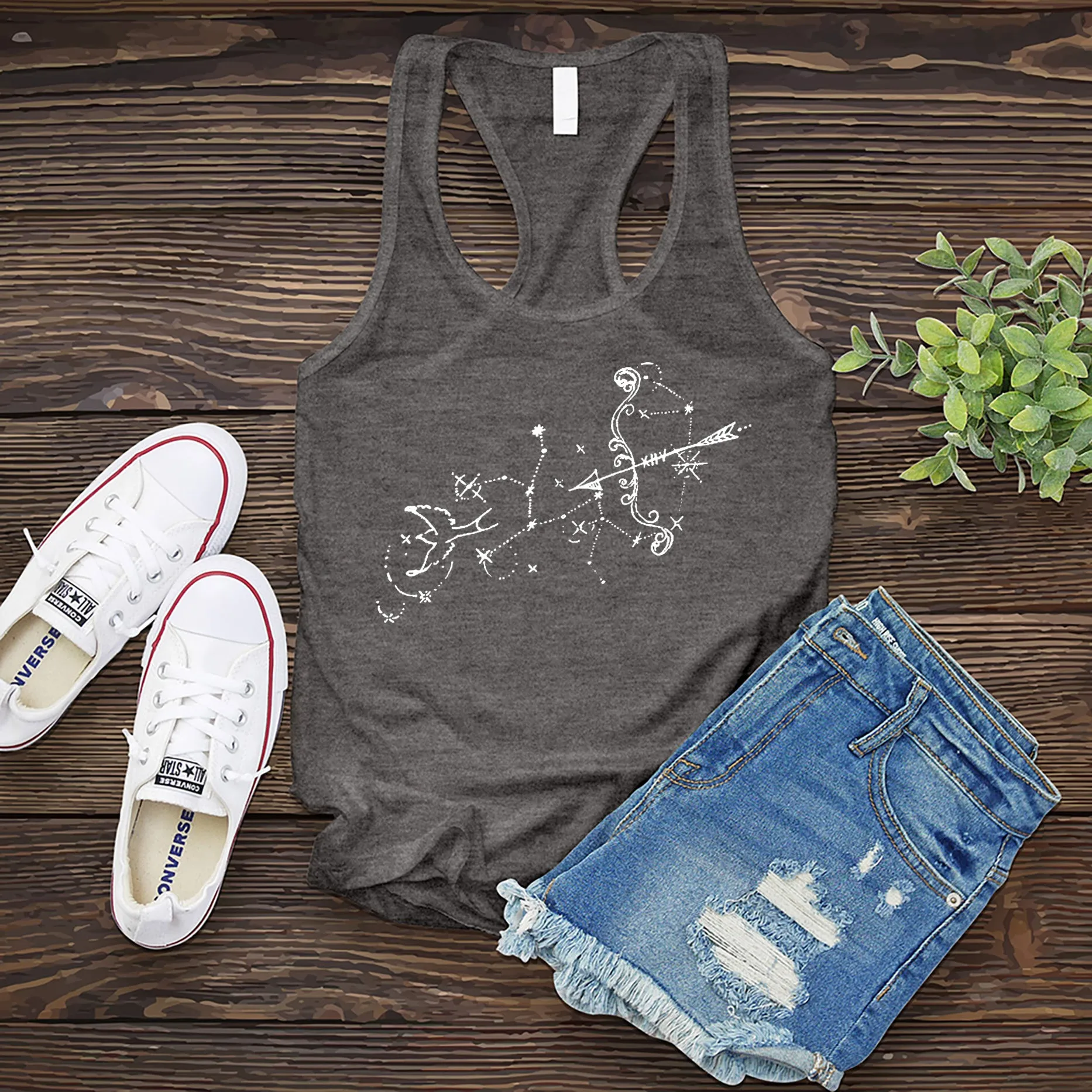 Sagittarius Arrow and Constellation Women's Tank Top