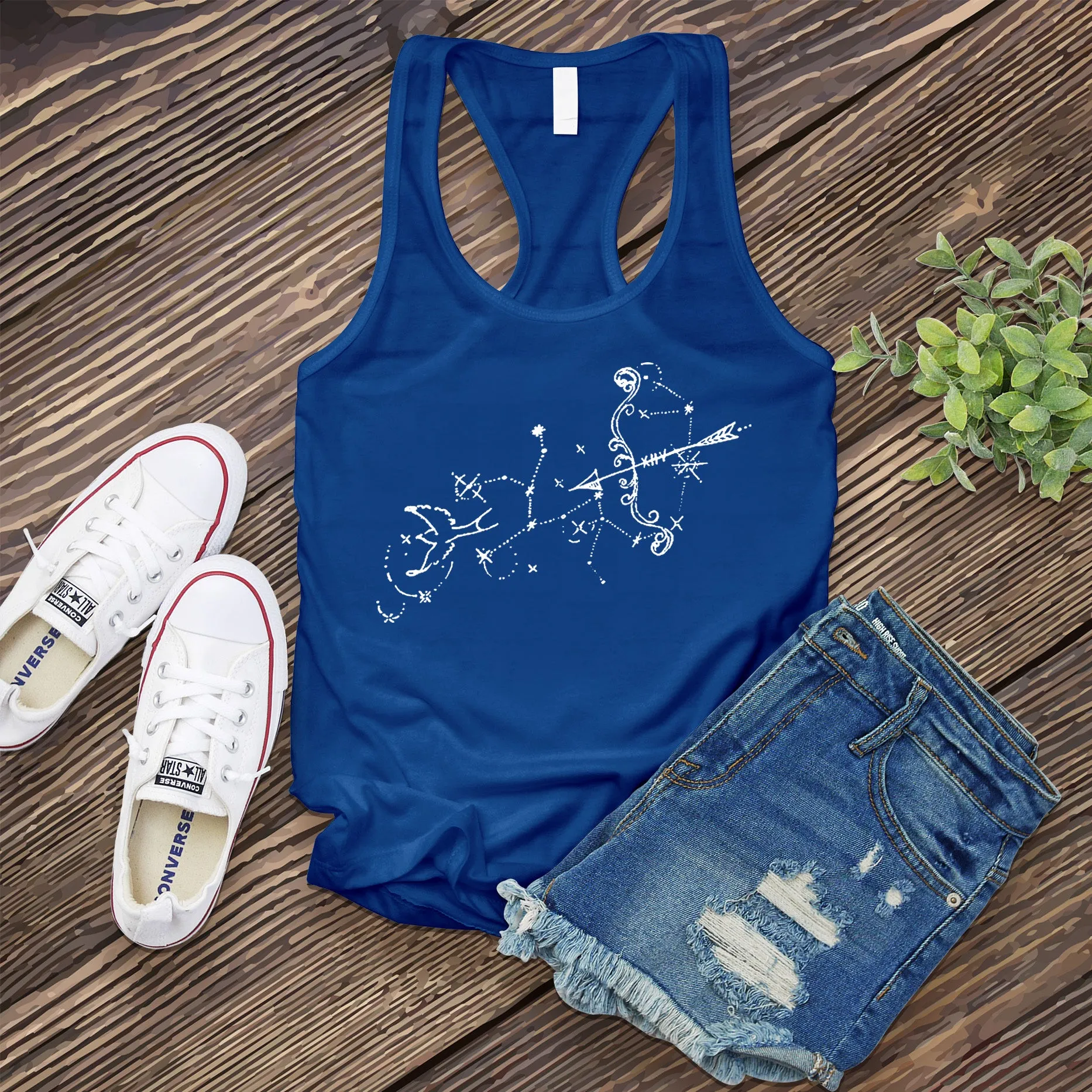 Sagittarius Arrow and Constellation Women's Tank Top