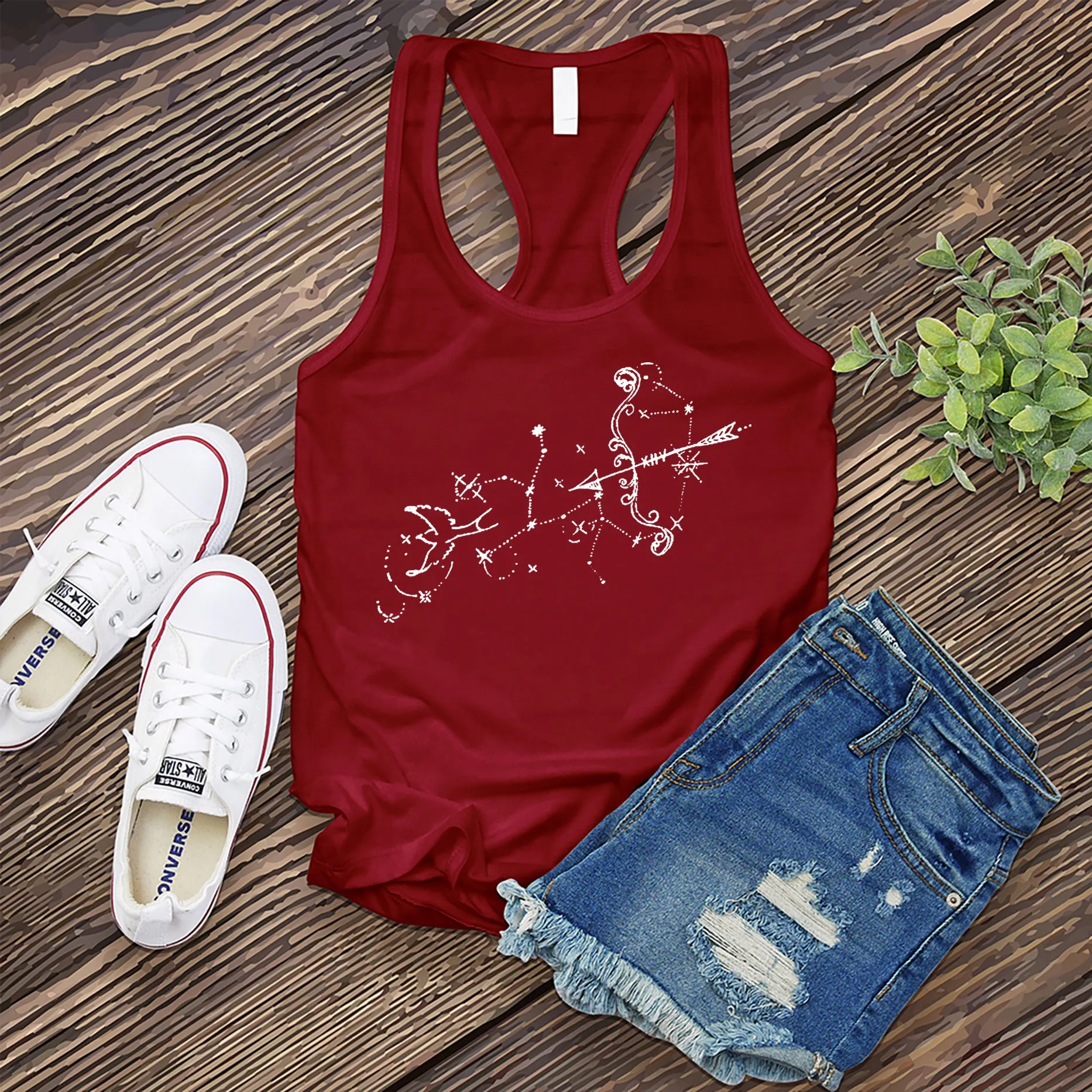 Sagittarius Arrow and Constellation Women's Tank Top