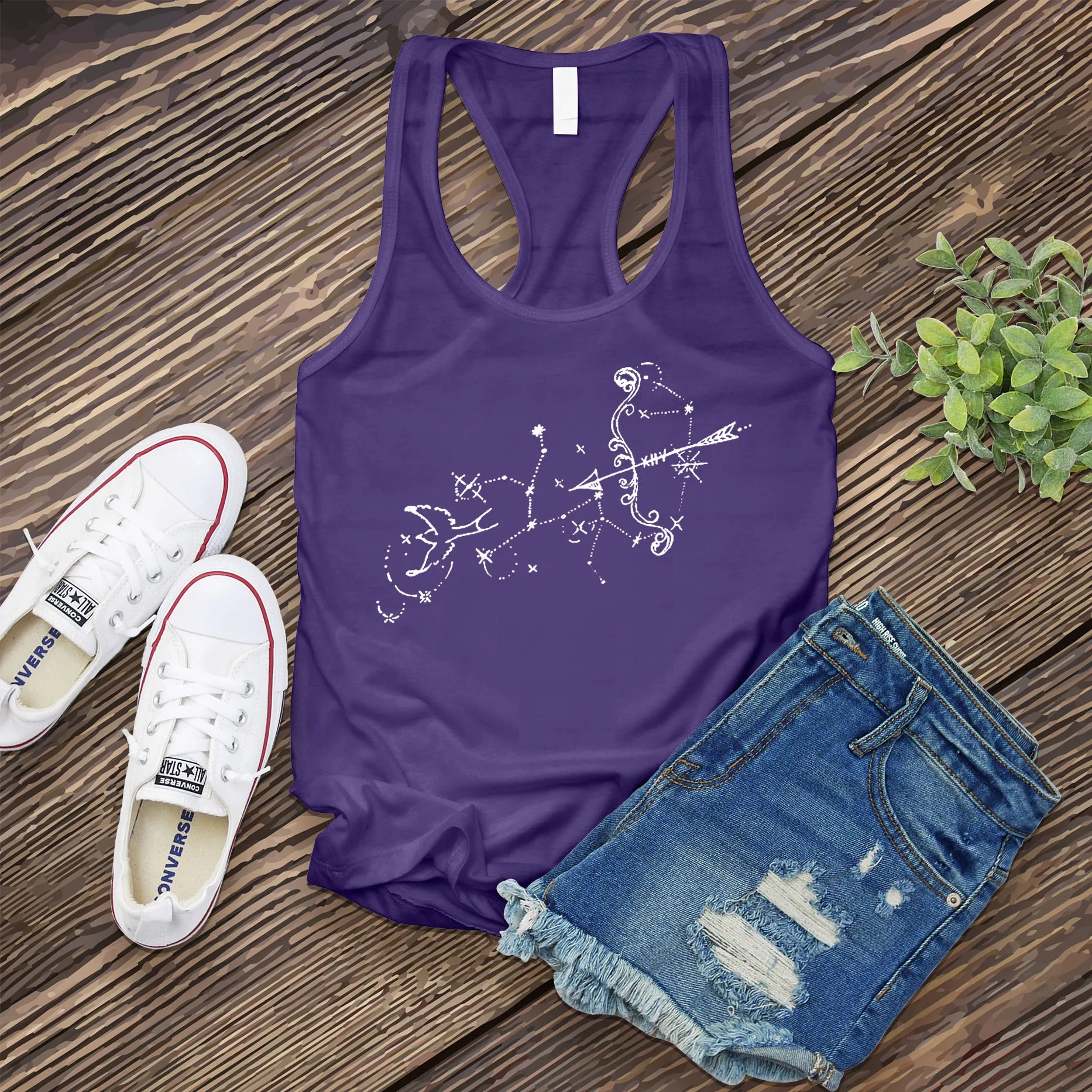 Sagittarius Arrow and Constellation Women's Tank Top